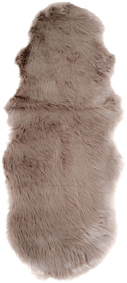Lammeskinn imitasjon - Brun - 60x180
