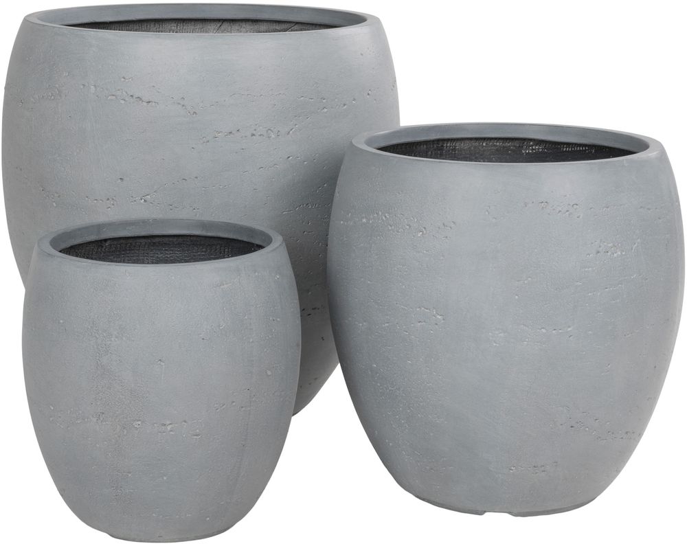 Marton potter - Gr� - 3 stk