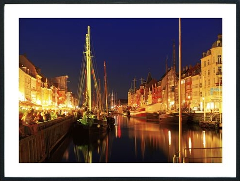 Posterworld - Motiv K�benhavn om natten - 50x70 cm