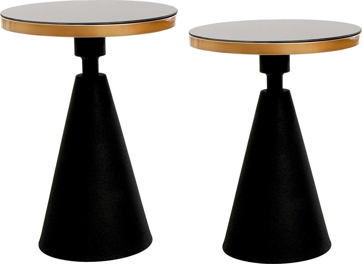 Chalice sidebord sett 50/55 cm - Sort/gull Chalice sidebord sett 50/55 cm - Sort/gull