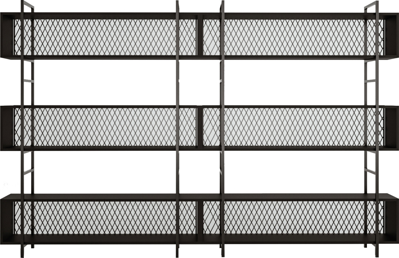 Araf bokhylle 280 cm - Sort