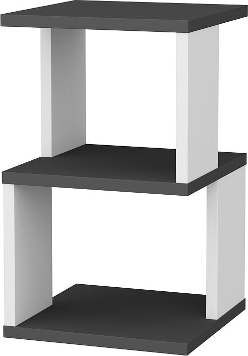 Carter nattbord - Antrasitt/hvit