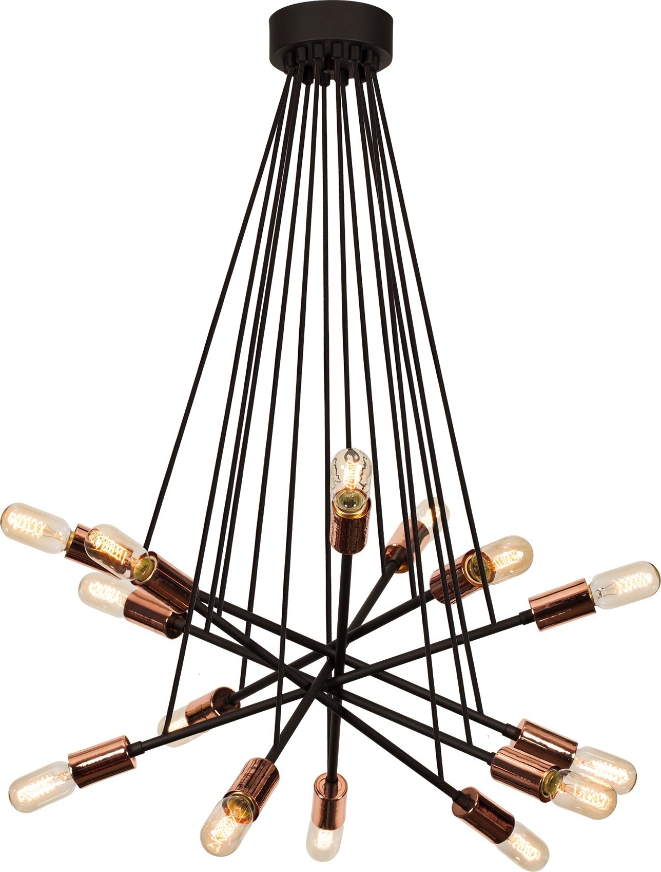 Okini taklampe - Sort/kobber