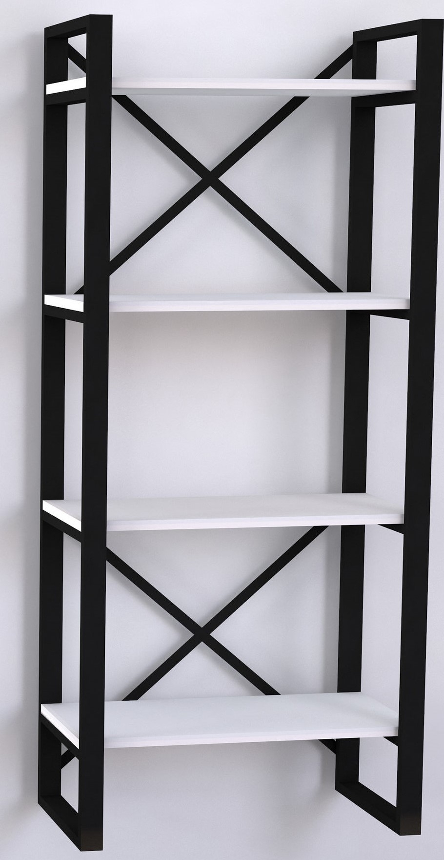 Alaro moderne bokhylle - Valn�tt/svart