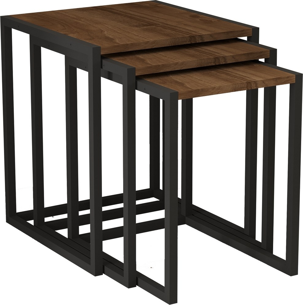 Tali bord 34/39/44 x 45 cm - Sort/valnøtt Tali bord 34/39/44 x 45 cm - Sort/valnøtt