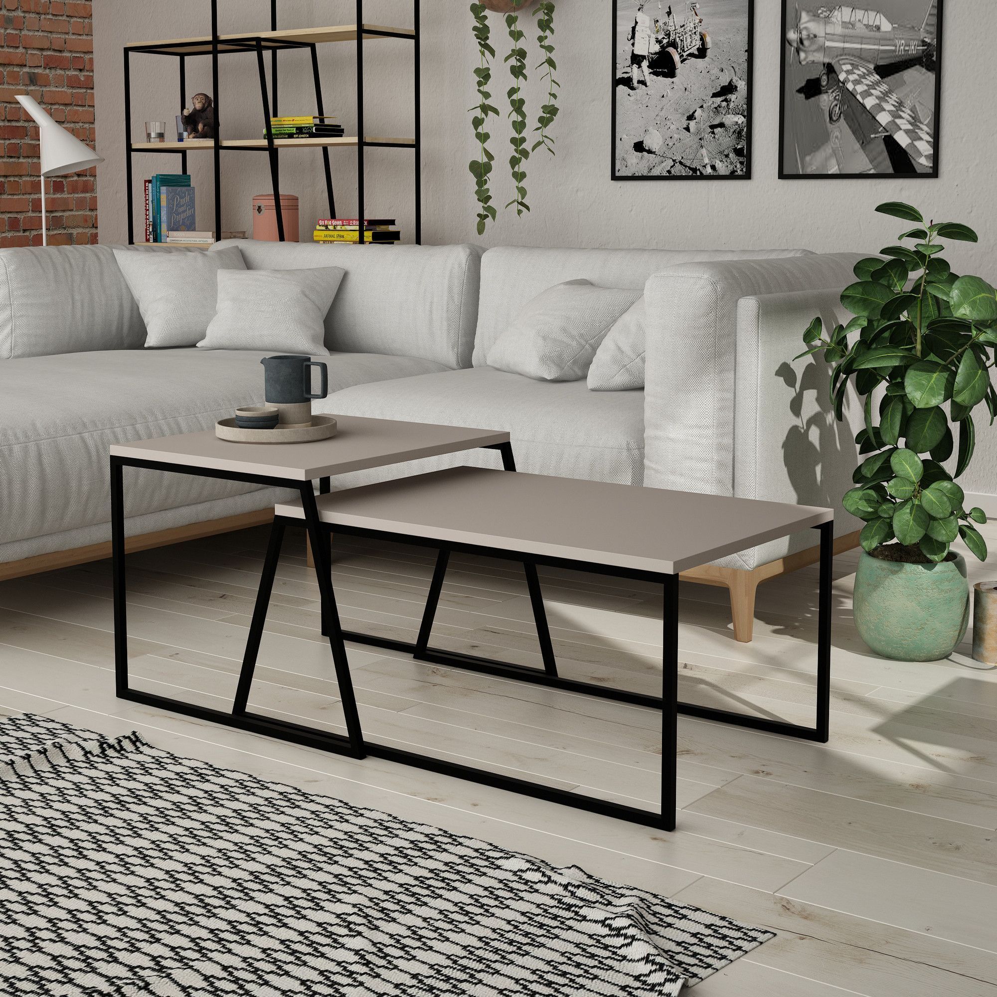 Pal salongbord - Lys mokka/svart Pal salongbord - Lys mokka/svart