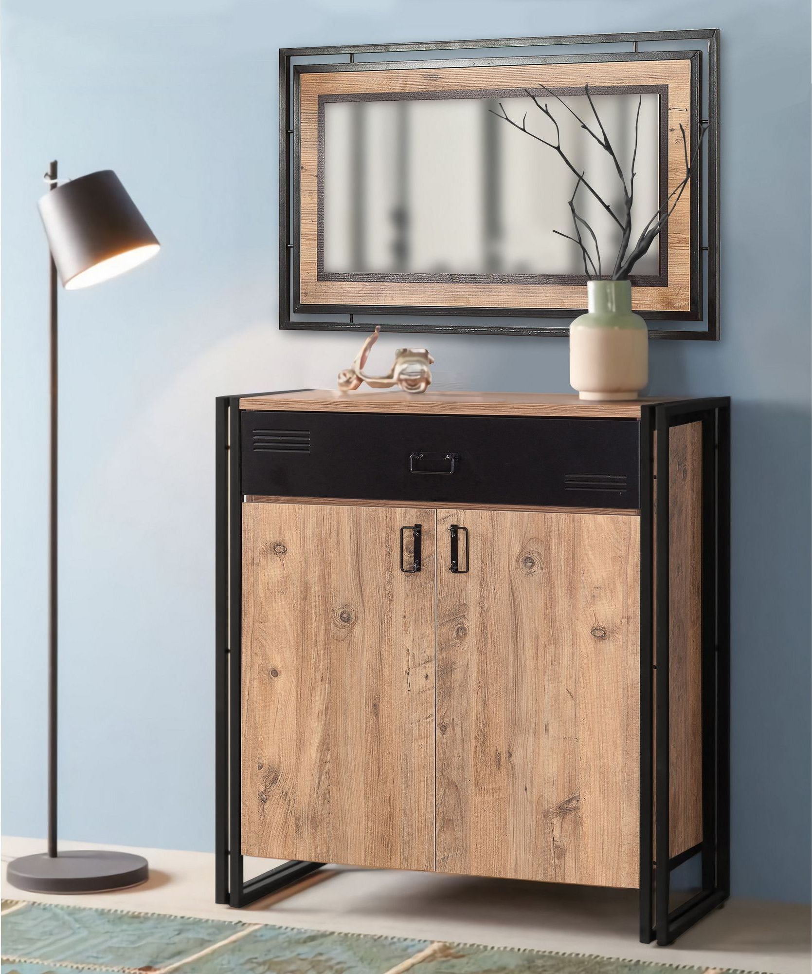 Cosmo Pesus skoskap - Furu/svart