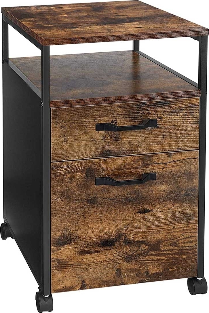 Belmont arkivskap - Brun/svart