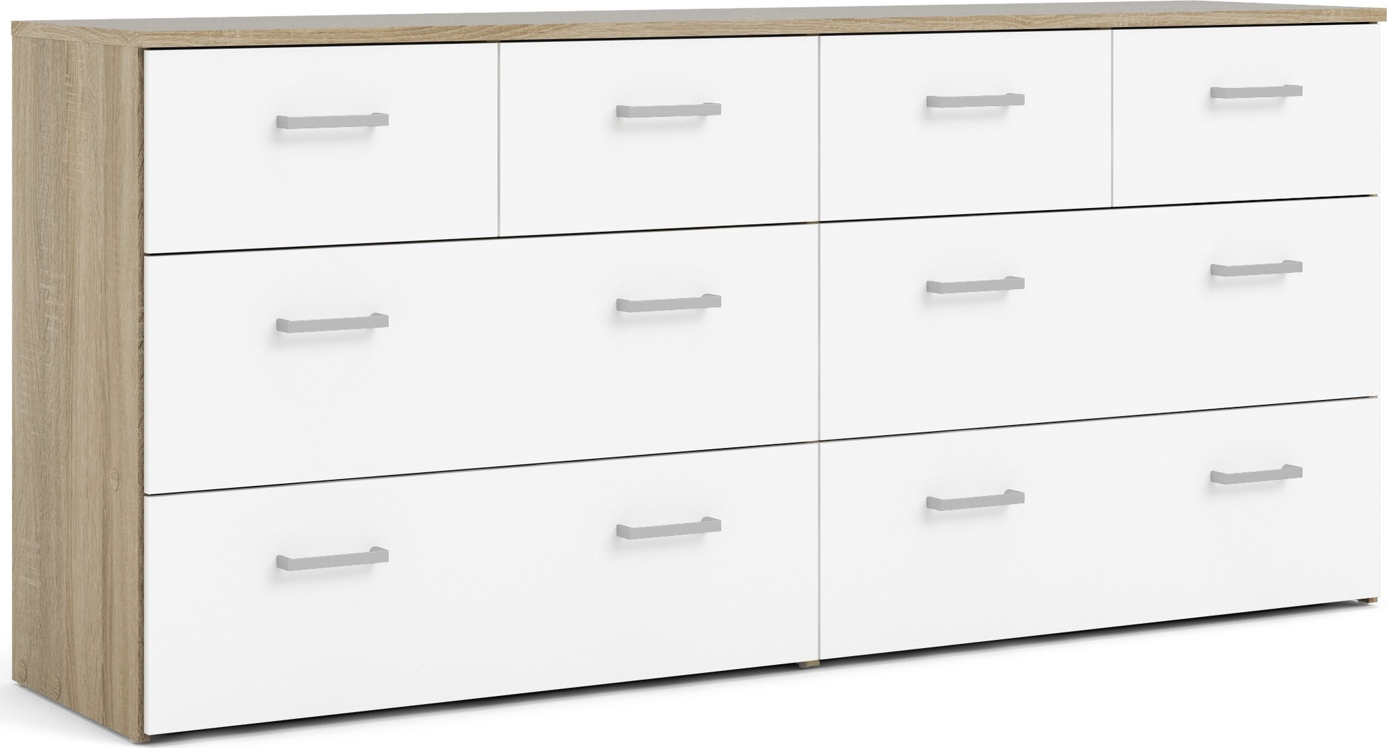 Space kommode med 8 skuffer - Eik/hvit Space kommode med 8 skuffer - Eik/hvit