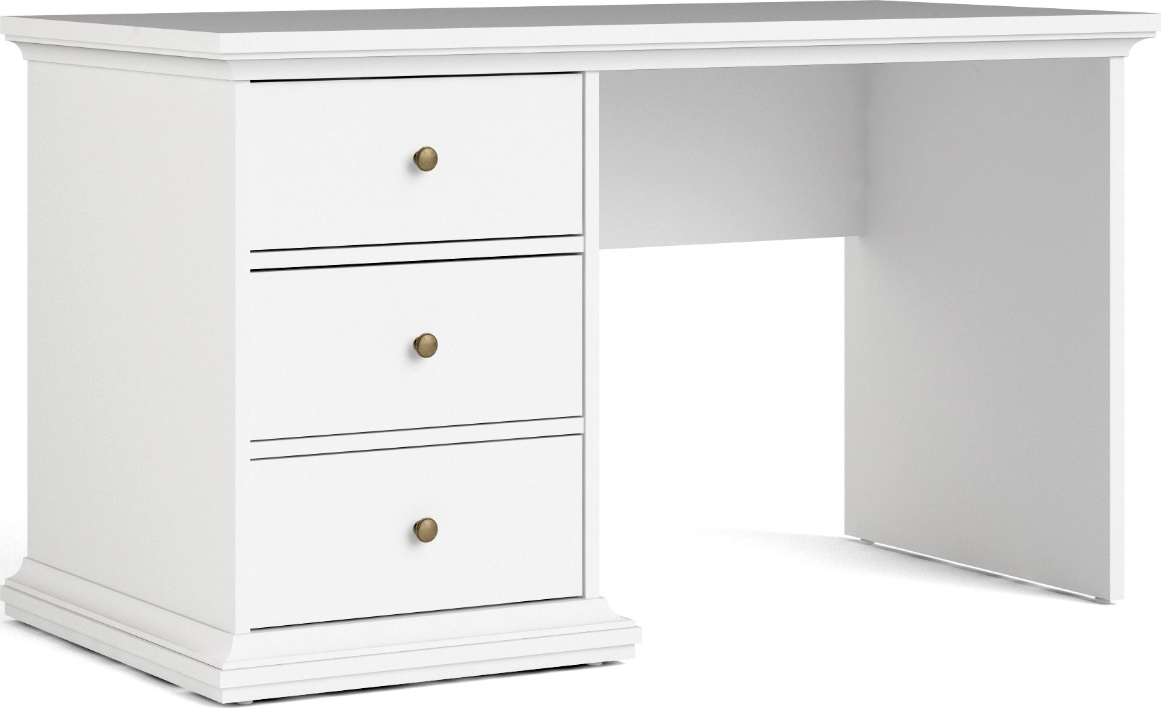 Paris skrivebord hvitt klassisk stil - 130 cm bredt Paris skrivebord hvitt klassisk stil - 130 cm bredt