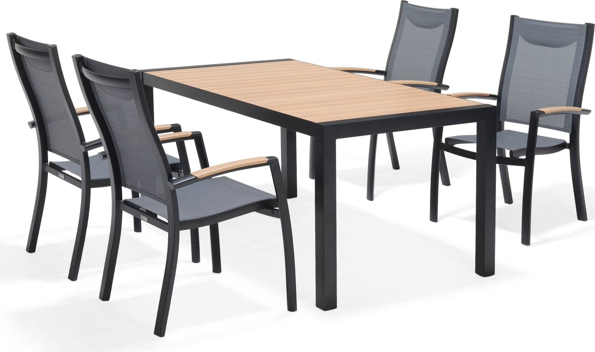 Panama spisegruppe 2 - Sort/teak Panama spisegruppe 2 - Sort/teak