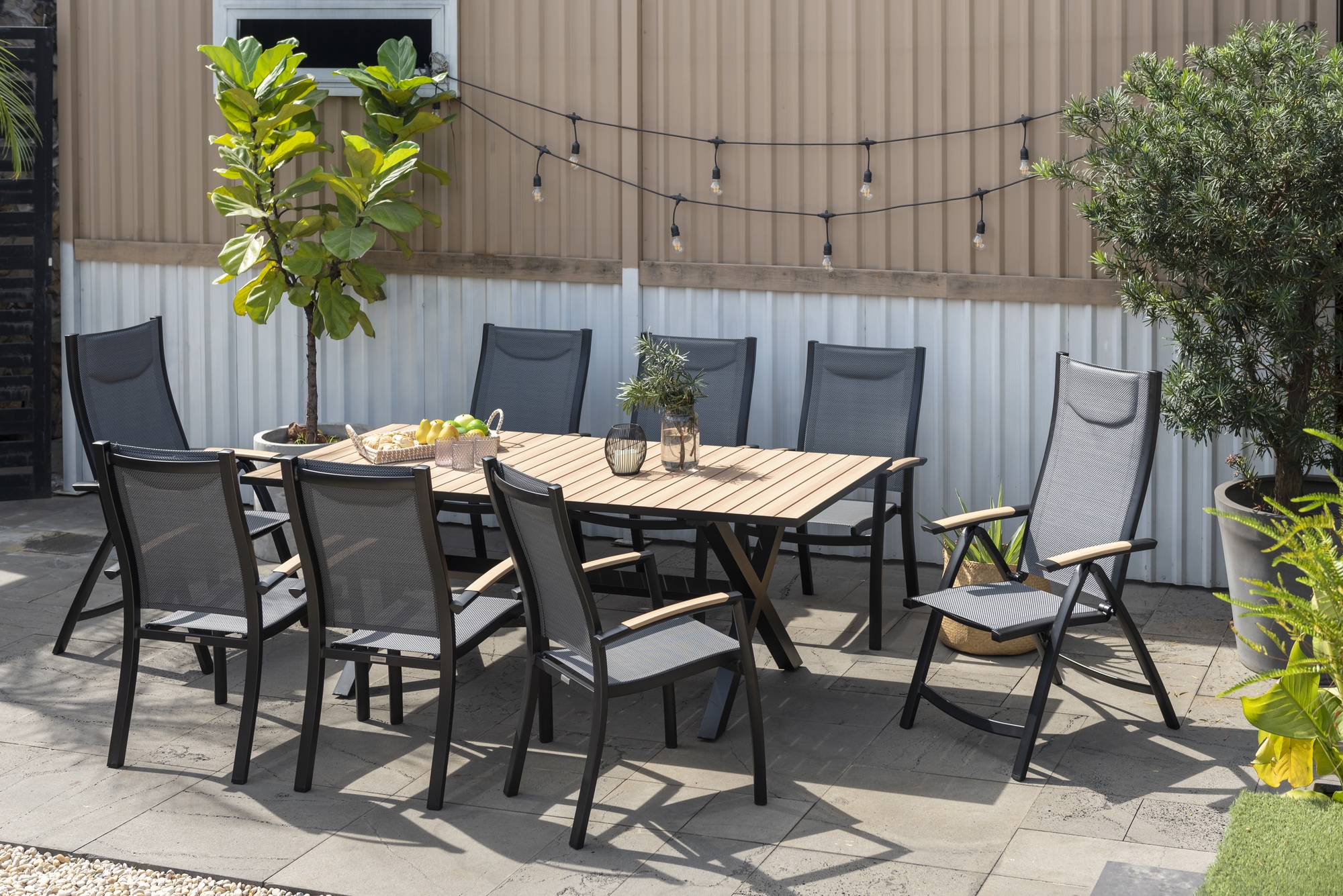 Panama spisegruppe 7 - Sort/teak