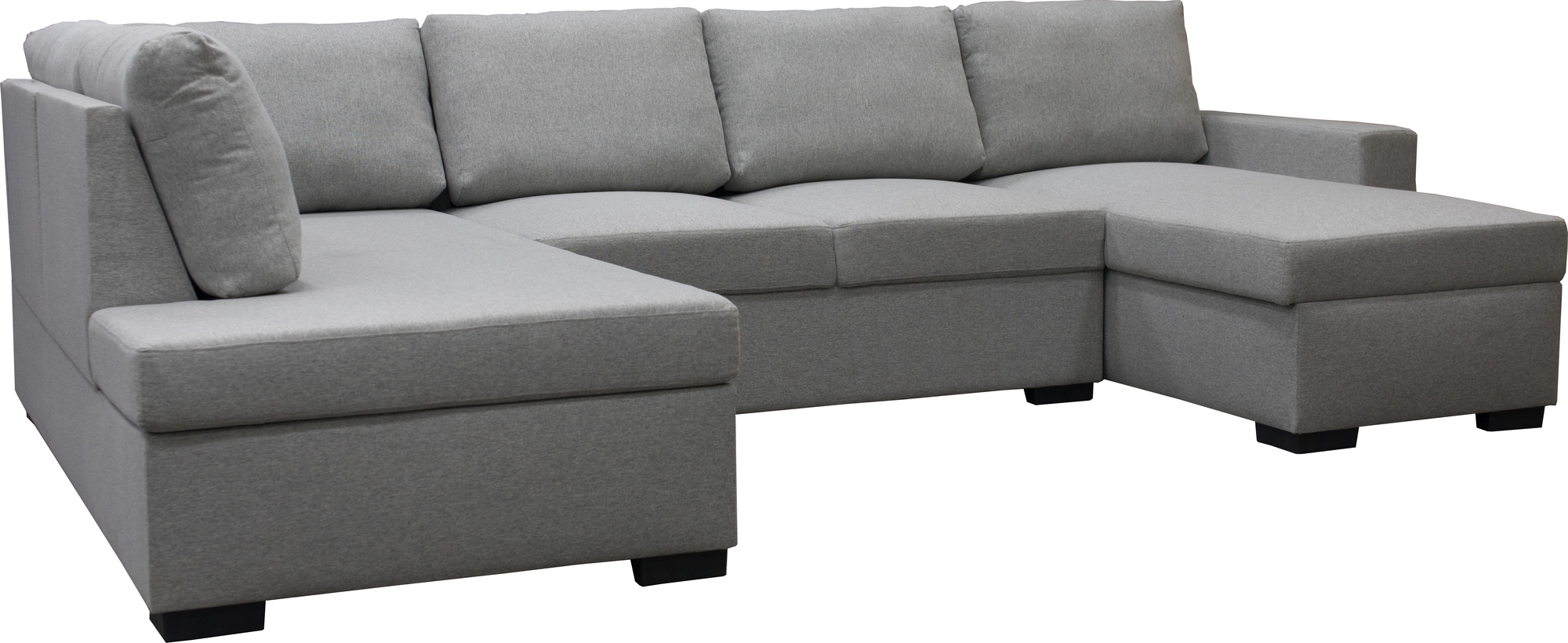 Sofa 309 cm lys gr? - Solna + Tekstilpleie for m?bler