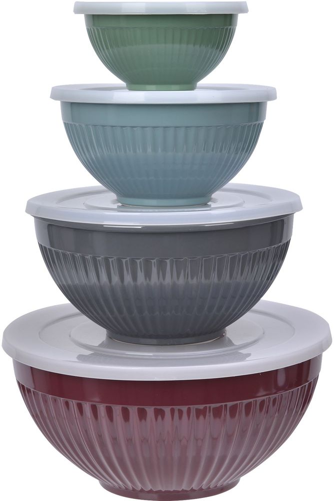 Nuzzie sett med sk�ler - Forskjellige farger og st�rrelser