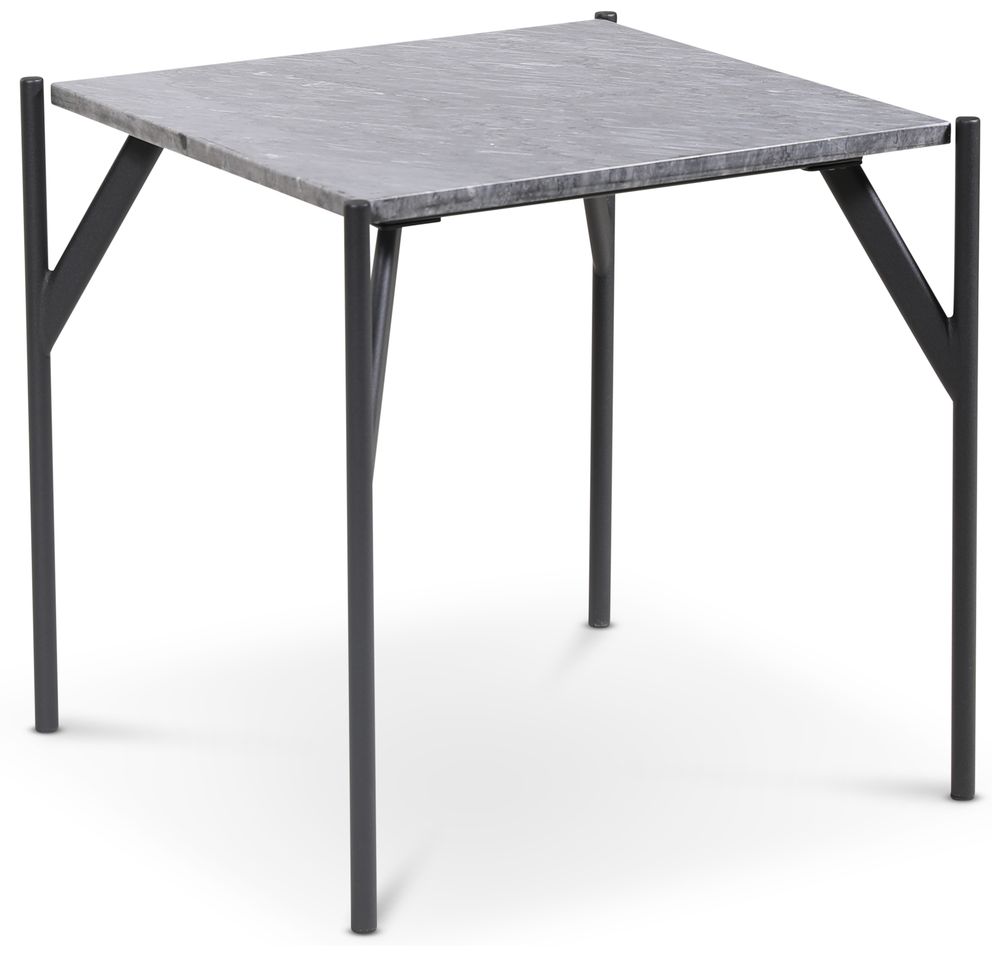 Accent stuebord 50 - Gr� marmor / Svart