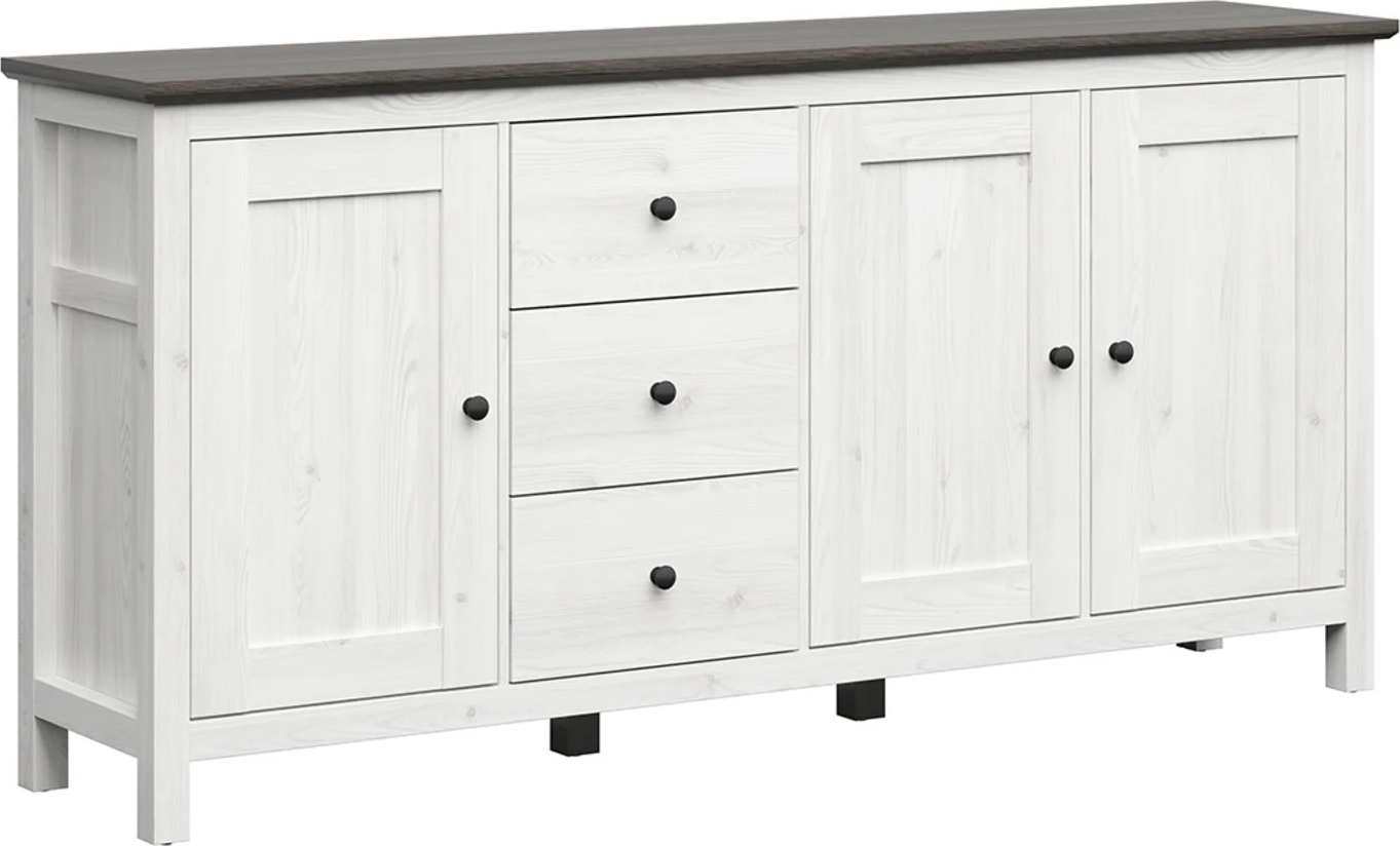 Hesen skjenk 199 cm - Hvit/svart Hesen skjenk 199 cm - Hvit/svart