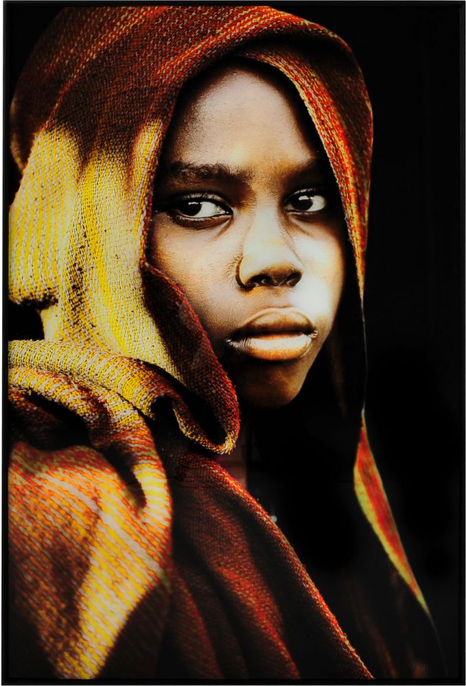 Glassbilde Thoughtful - Svart ramme