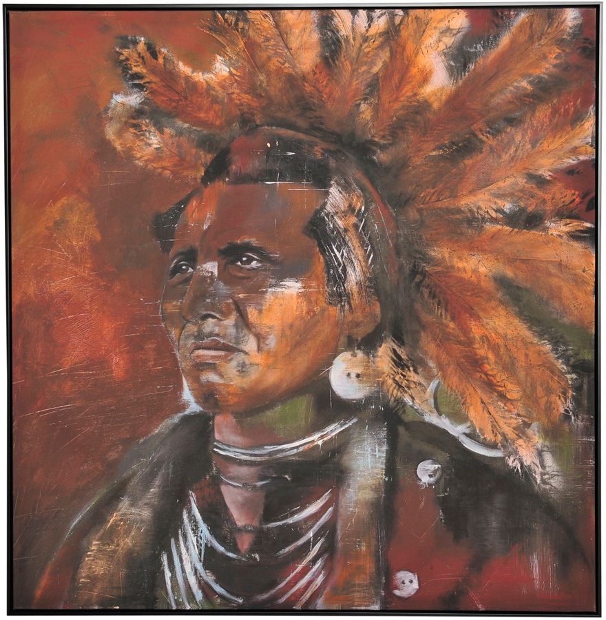 Lerretstrykk Chief - 100x100 cm