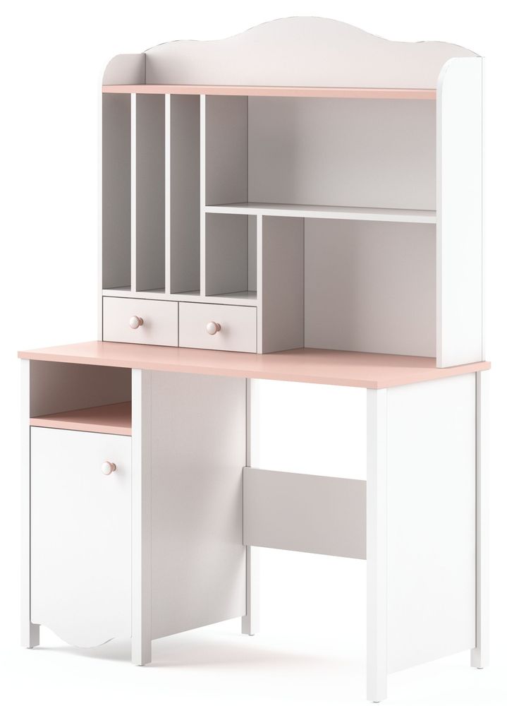 Lettitia skrivebord - Hvit/rosa