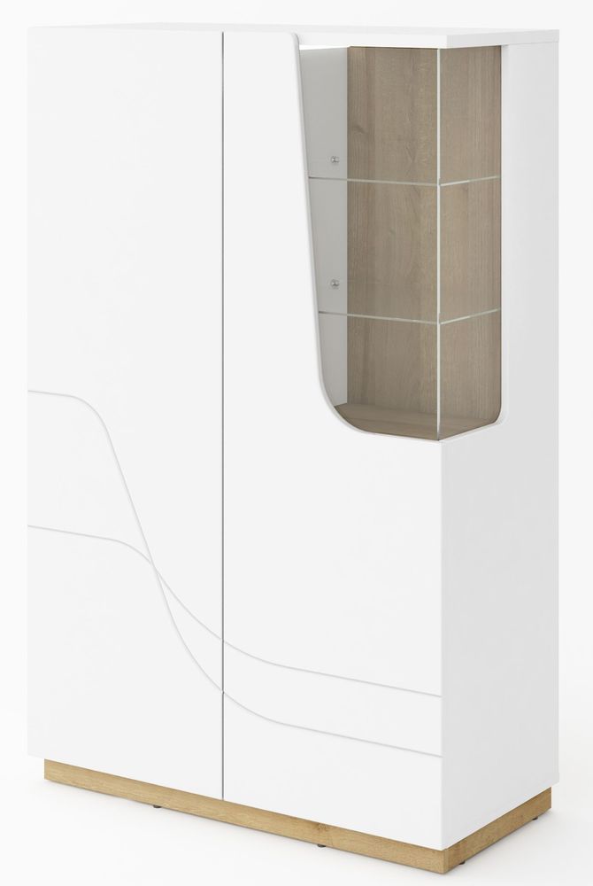 Dayna oppbevaringsskap - Hvit/riviera eik - Venstrevendt Dayna oppbevaringsskap - Hvit/riviera eik - Venstrevendt