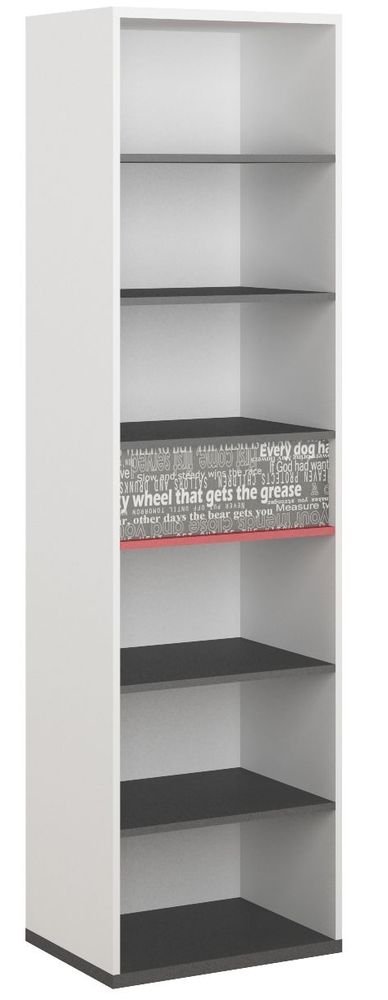 Jacklyn bokhylle - Hvit/graphite