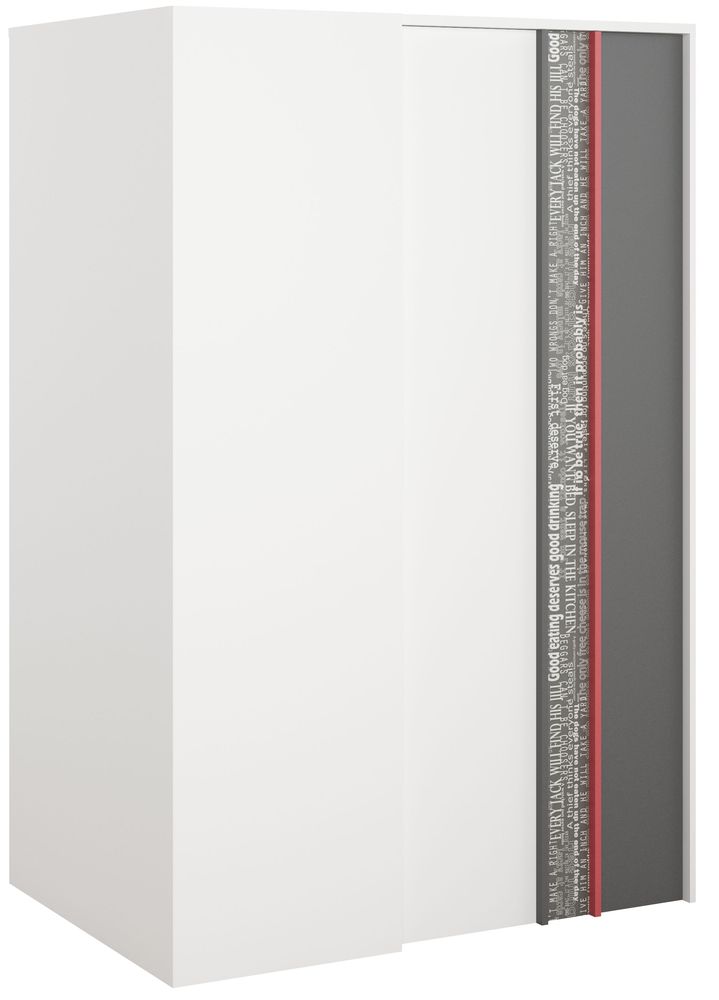 Jacklyn garderobe - Hvit/graphite - Høyrevendt Jacklyn garderobe - Hvit/graphite - Høyrevendt