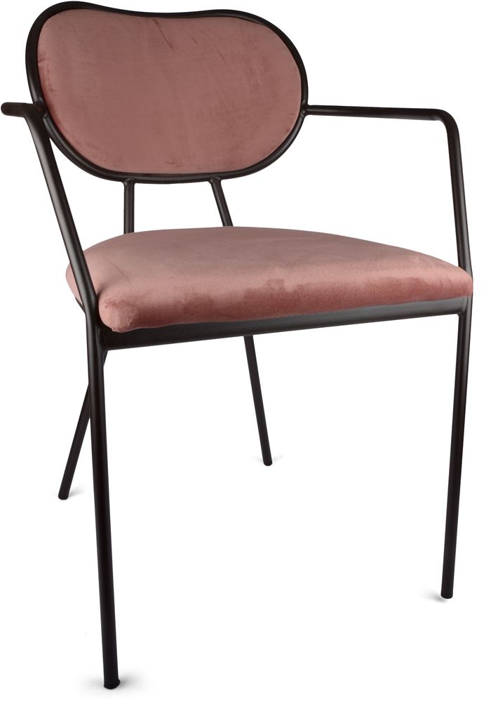 Stol Ludvig - Svart/rosa