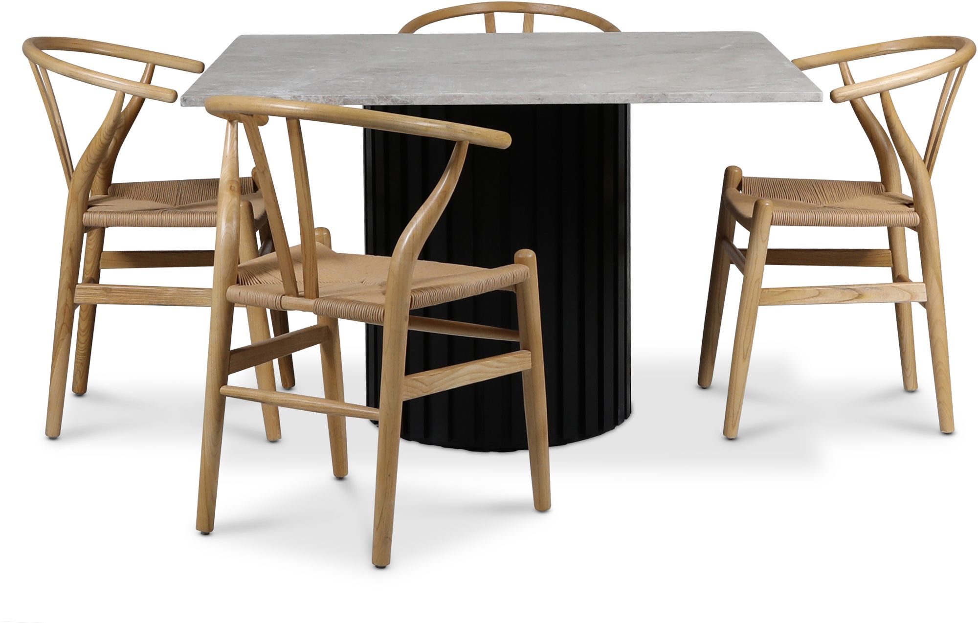 Sumo spisegruppe 120x120 cm inkl. 4 stk. Brandon spisestol - Svart rødbeter / sølvmarmor Sumo spisegruppe 120x120 cm inkl. 4 stk. Brandon spisestol - Svart rødbeter / sølvmarmor