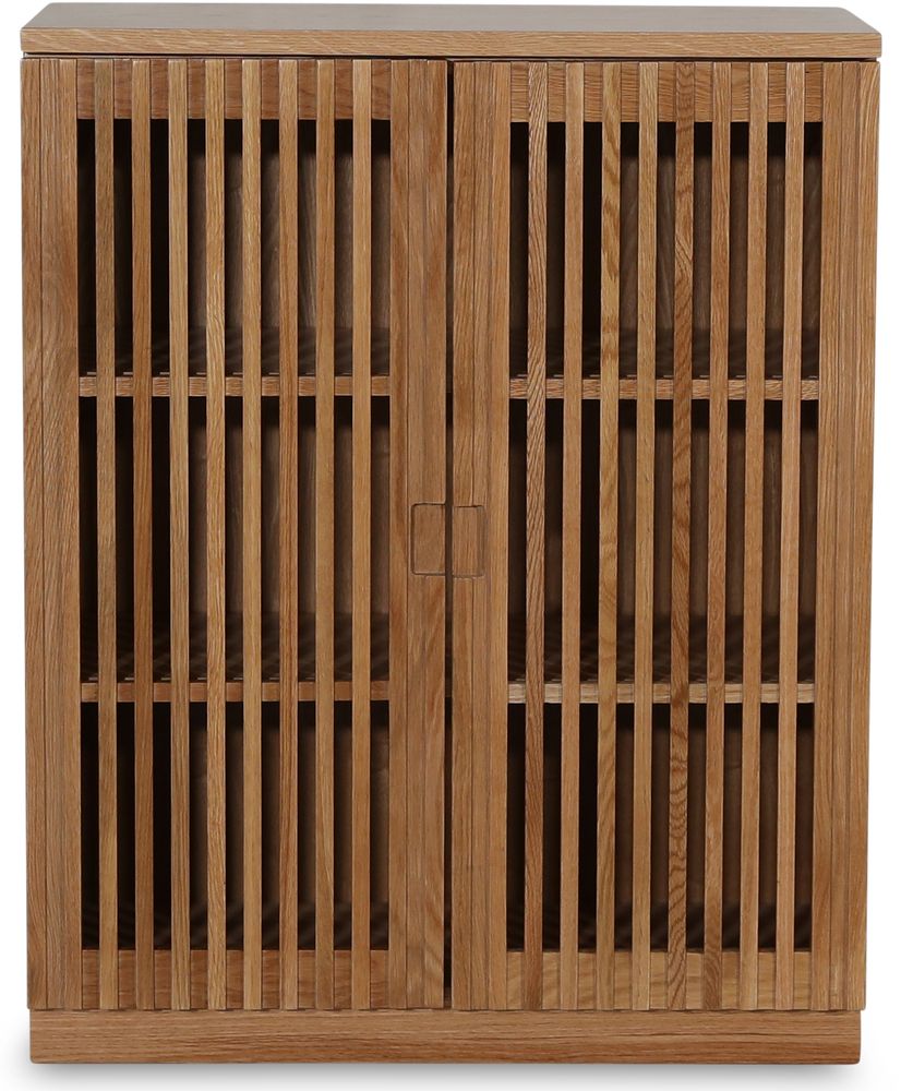 Level skap med dører i ribber - Eik Level skap med dører i ribber - Eik