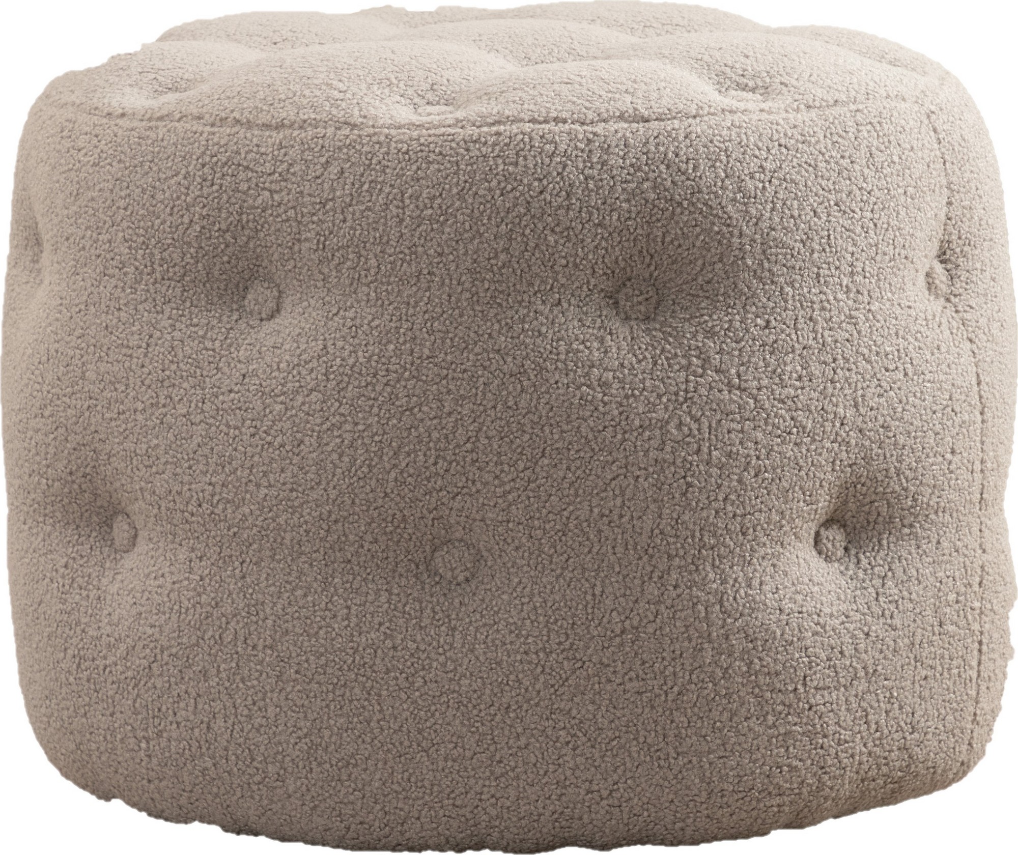 Respit sittepuff - Gråbeige teddy Respit sittepuff - Gråbeige teddy