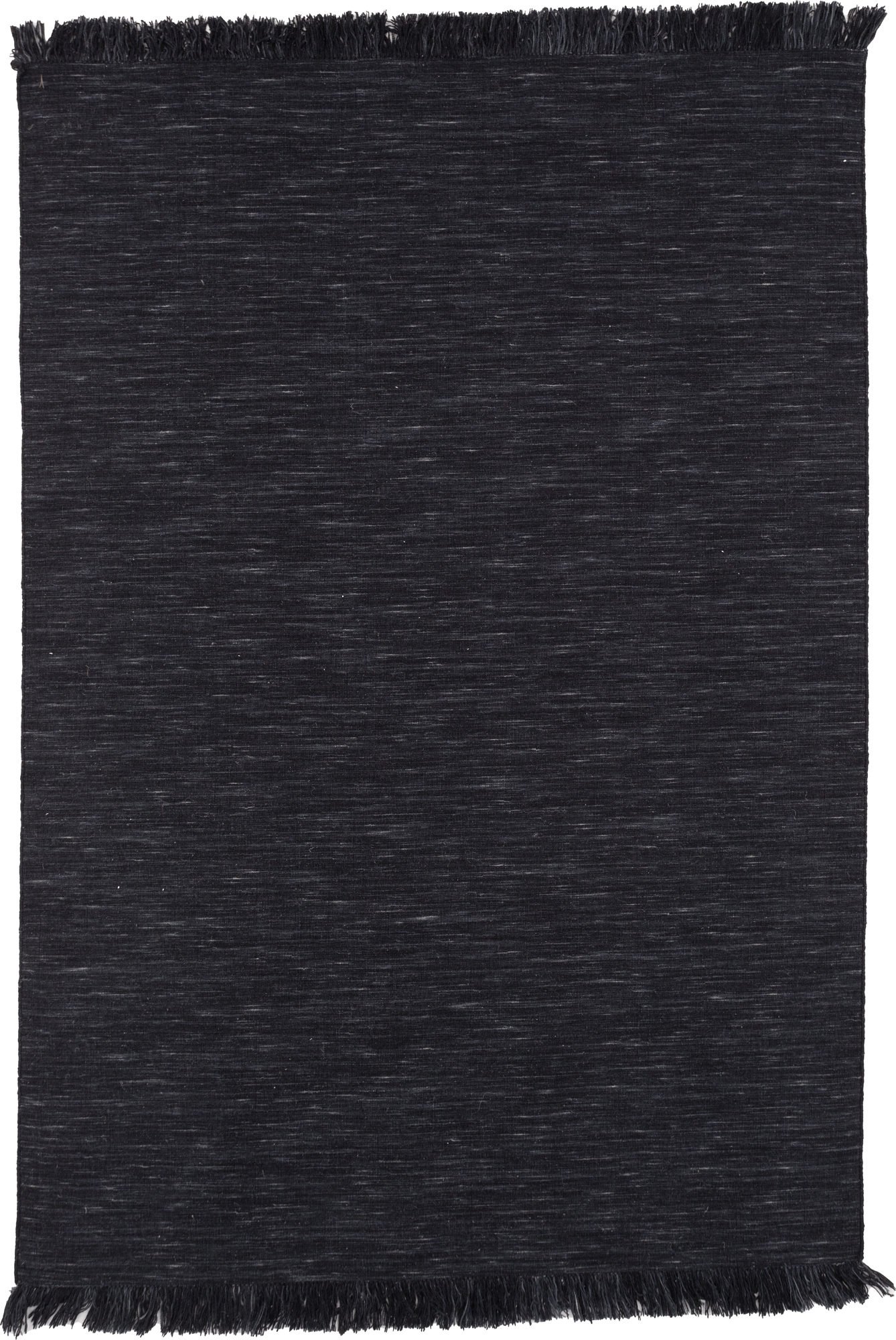 Elton flatvevd ullteppe 350 x 250 cm - Sort