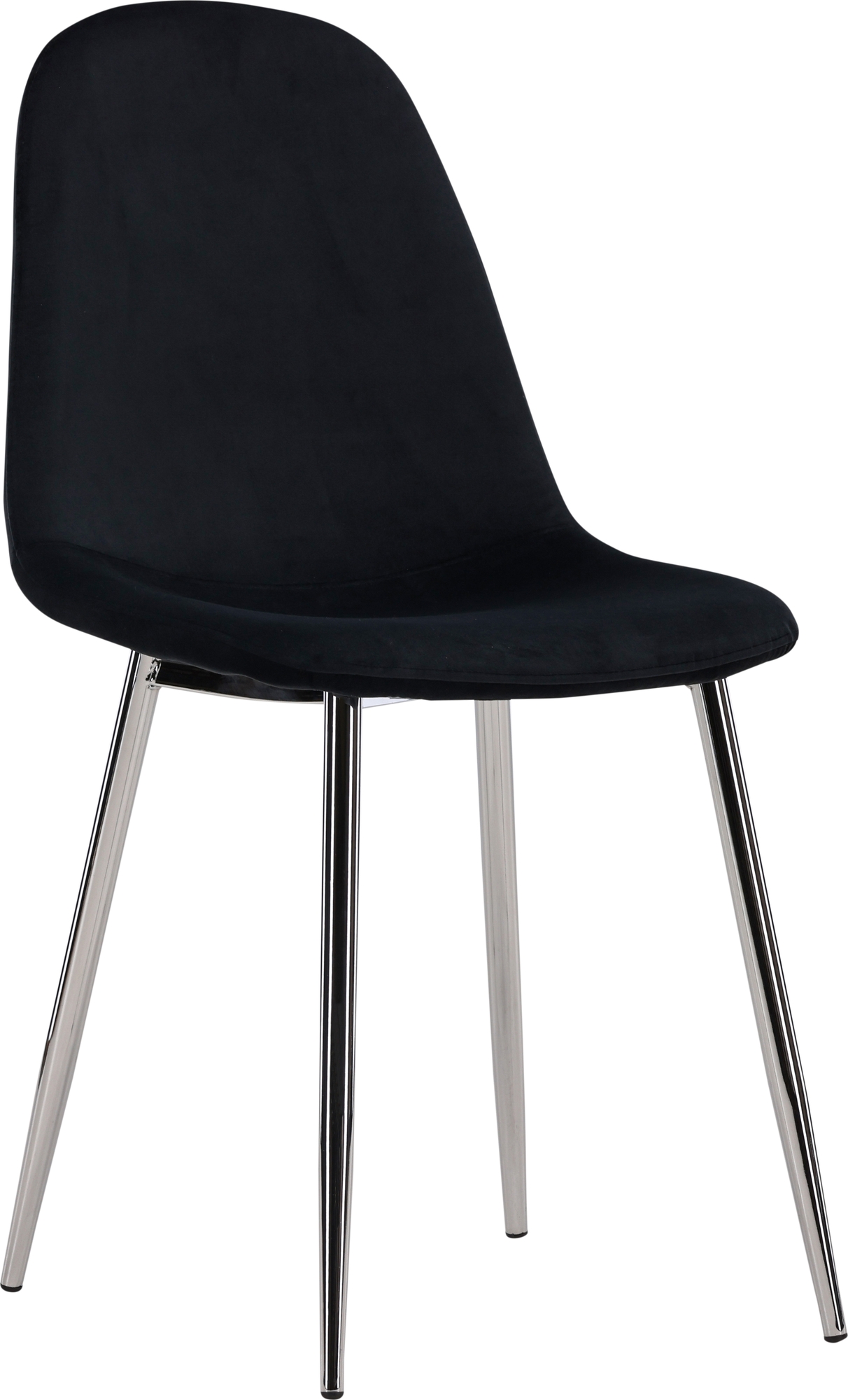 Bridge spisestuestol - Sort flyel/krom