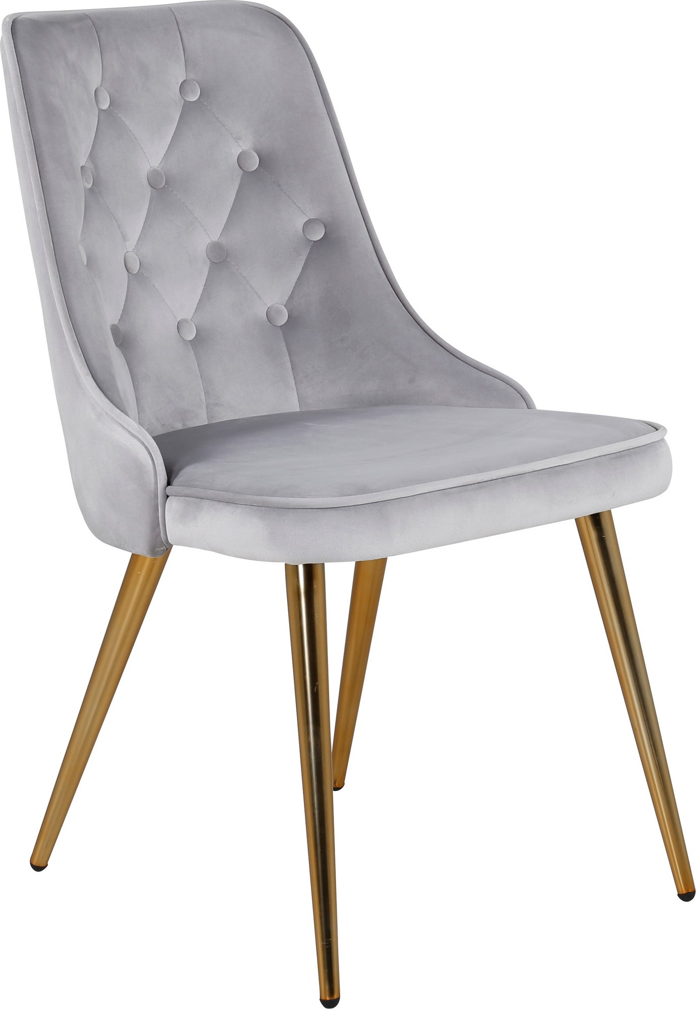 Alice Deluxe spisestol - Lysegr/messing