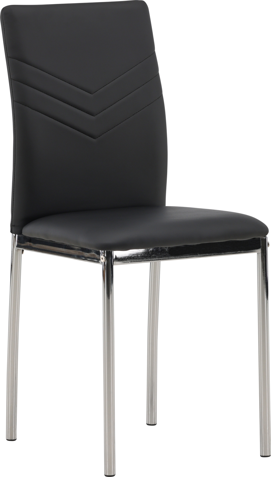 Lily spisestuestol - Sort PU/krom