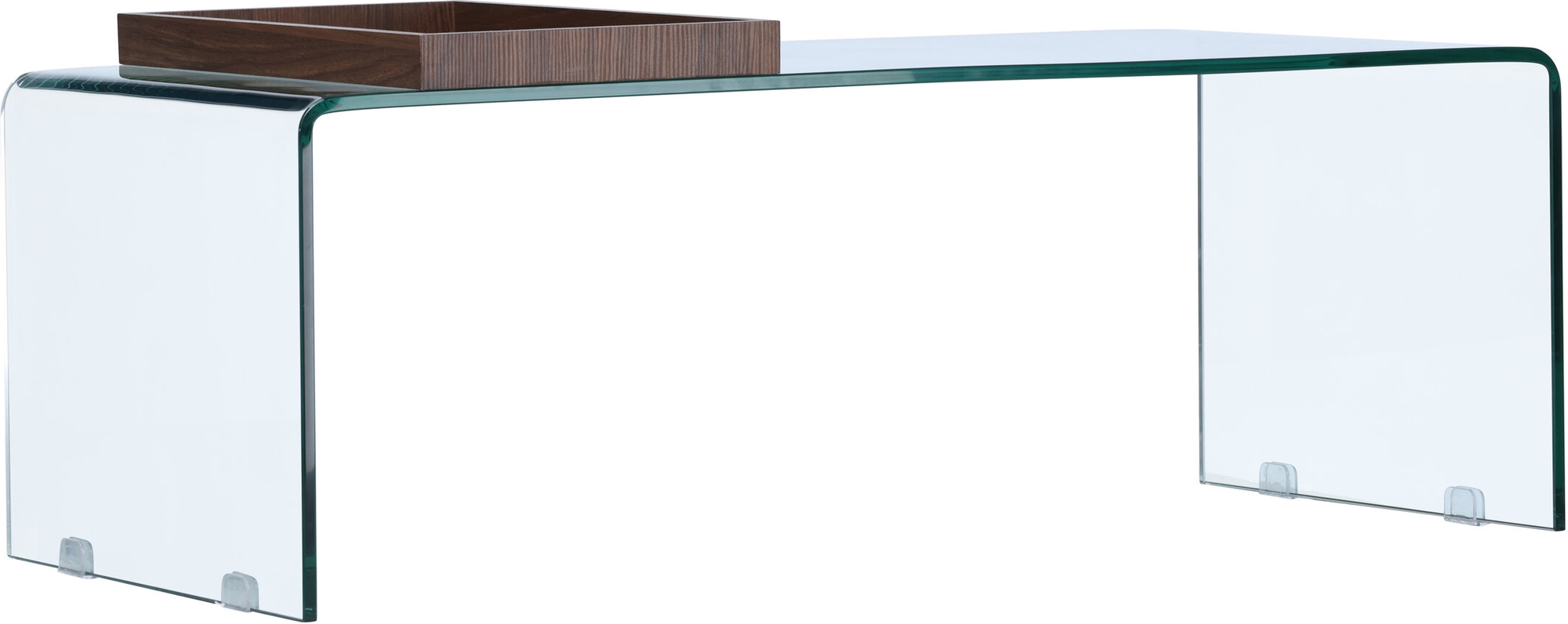 Telemark salongbord 110 x 50 cm - Gjennomsiktig/Valnøtt Telemark salongbord 110 x 50 cm - Gjennomsiktig/Valnøtt