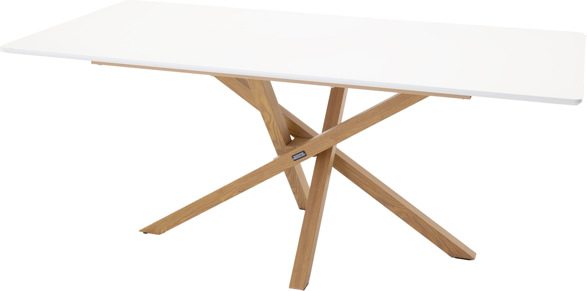 Piazza spisebord 180 x 90 cm - Hvit/eik look Piazza spisebord 180 x 90 cm - Hvit/eik look