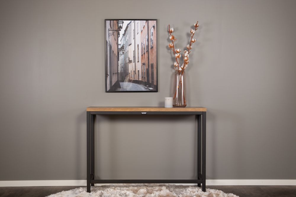 Arvaby konsollbord - Svart/teak Arvaby konsollbord - Svart/teak