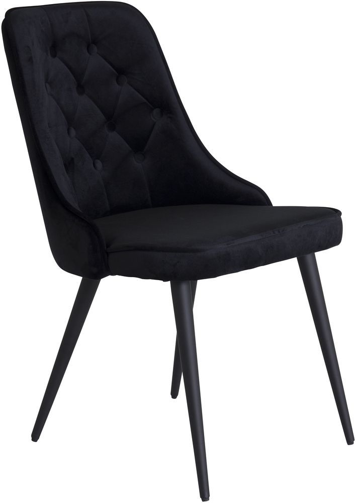 Spisestol Zeus - Svart Flyel