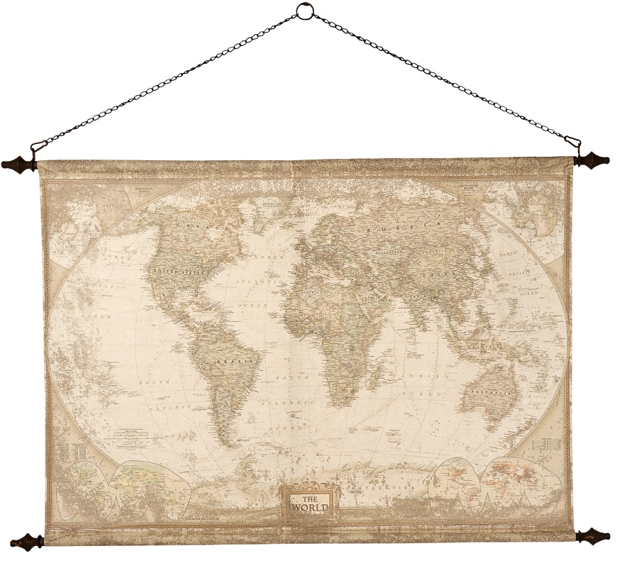 Veggdekorasjon - Verdenskart i antikk stil Veggdekorasjon - Verdenskart i antikk stil