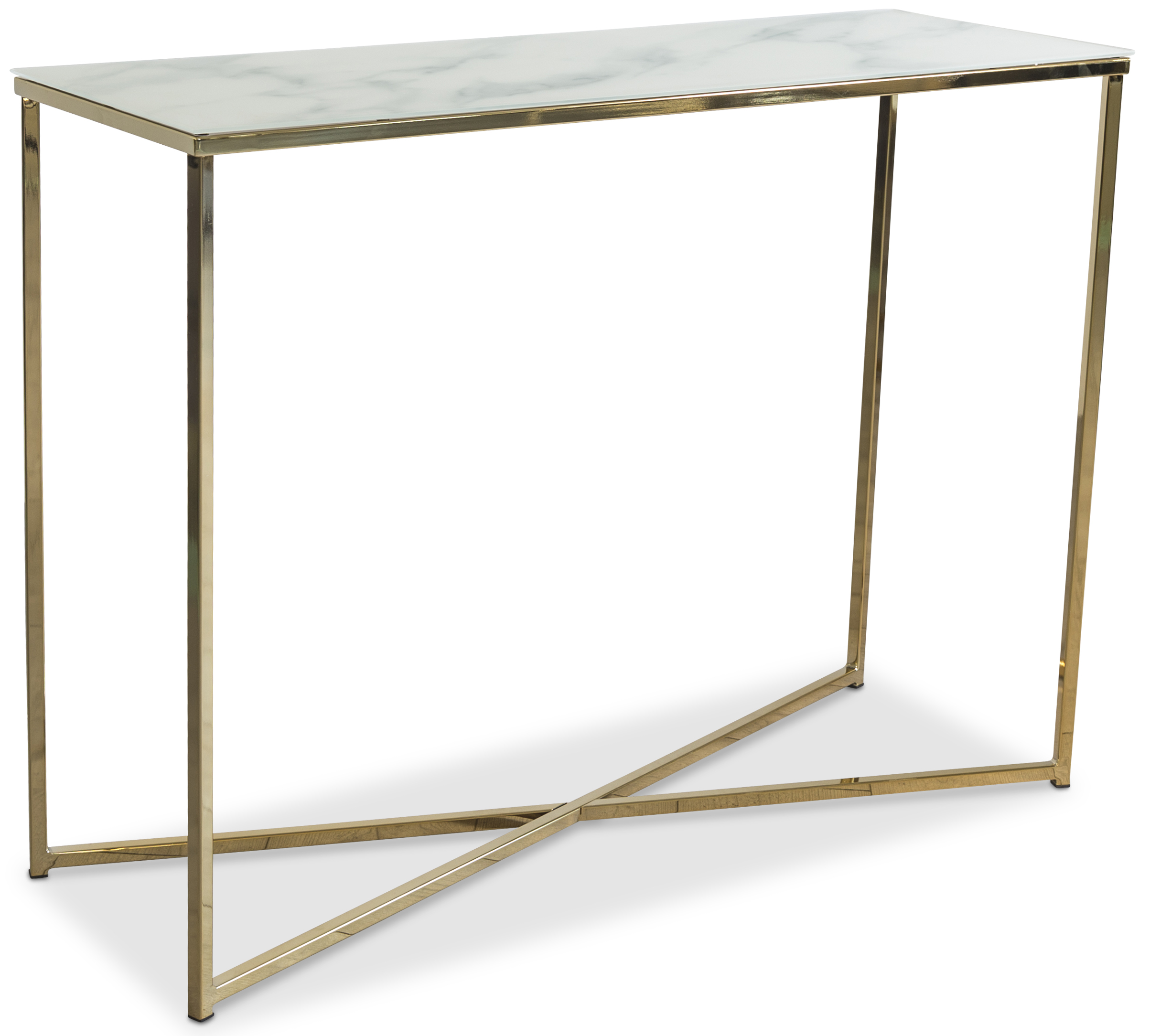 Palasso konsollbord - Messing/lys marmorering Palasso konsollbord - Messing/lys marmorering