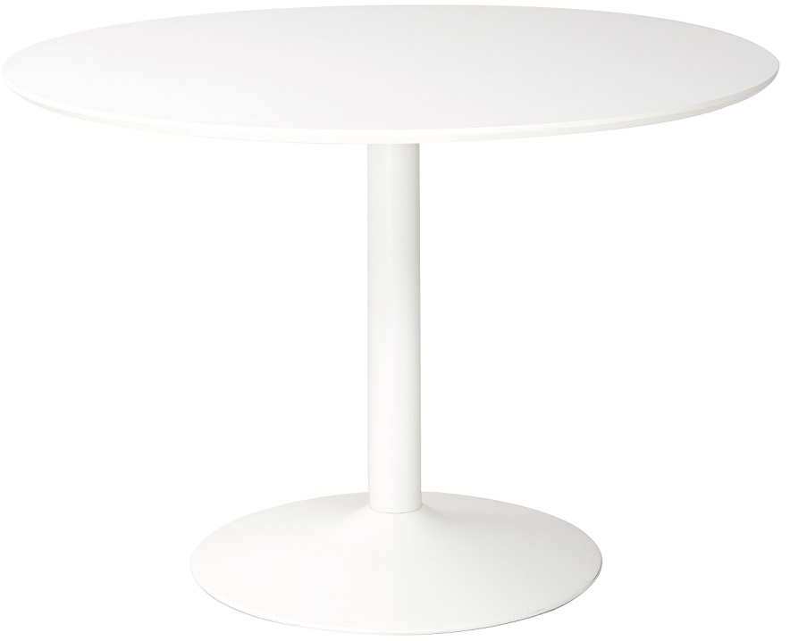 Seat spisebord høytrykkslaminat - Hvit - ø110 cm Seat spisebord høytrykkslaminat - Hvit - ø110 cm