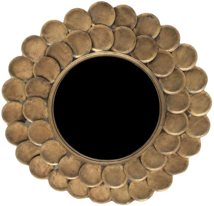 Druvan speil 75 cm - Antikk messing