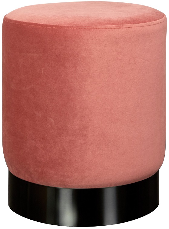 Katie sittepuff høy - Rosa fløyel Katie sittepuff høy - Rosa fløyel