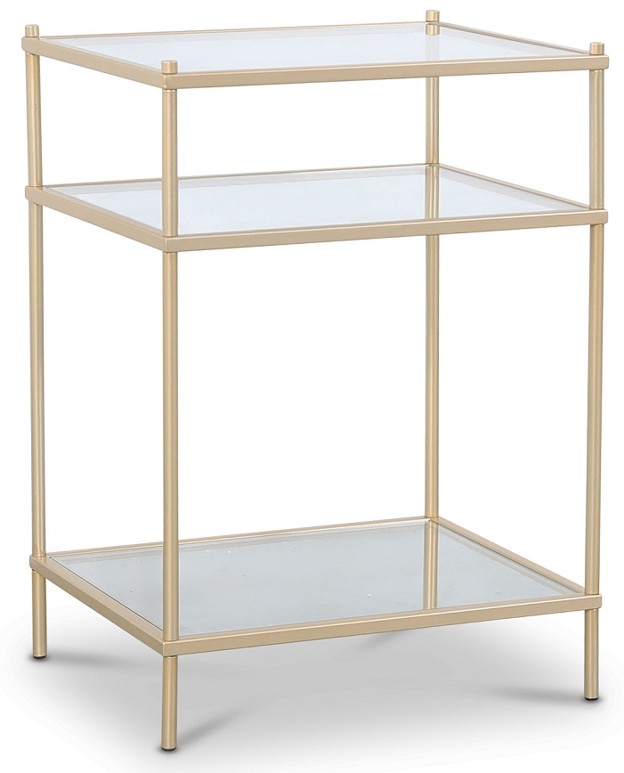 Nattbord Tiffany Inca - Messing / Glass Nattbord Tiffany Inca - Messing / Glass