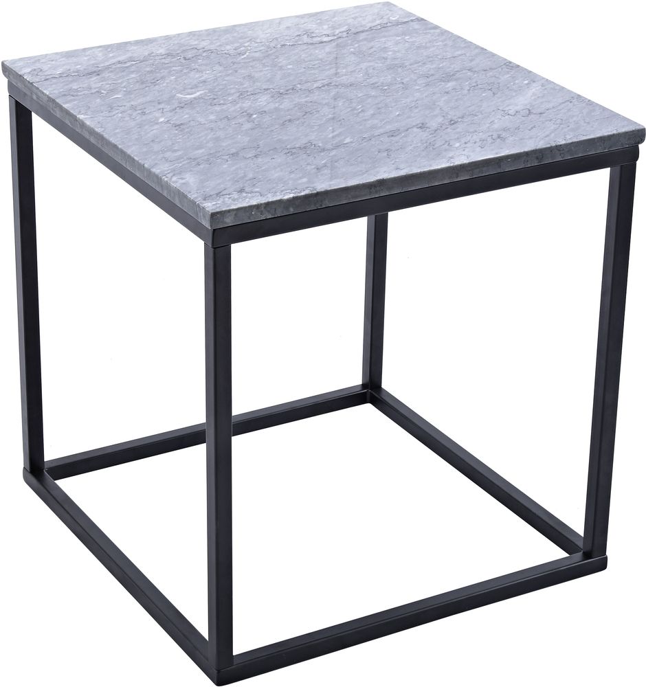 Accent sofabord 50 - Gr� marmor/svart understell