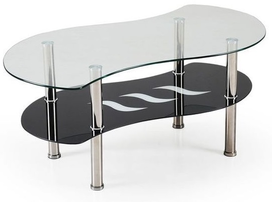 Ciara sofabord - Sort/glass Ciara sofabord - Sort/glass