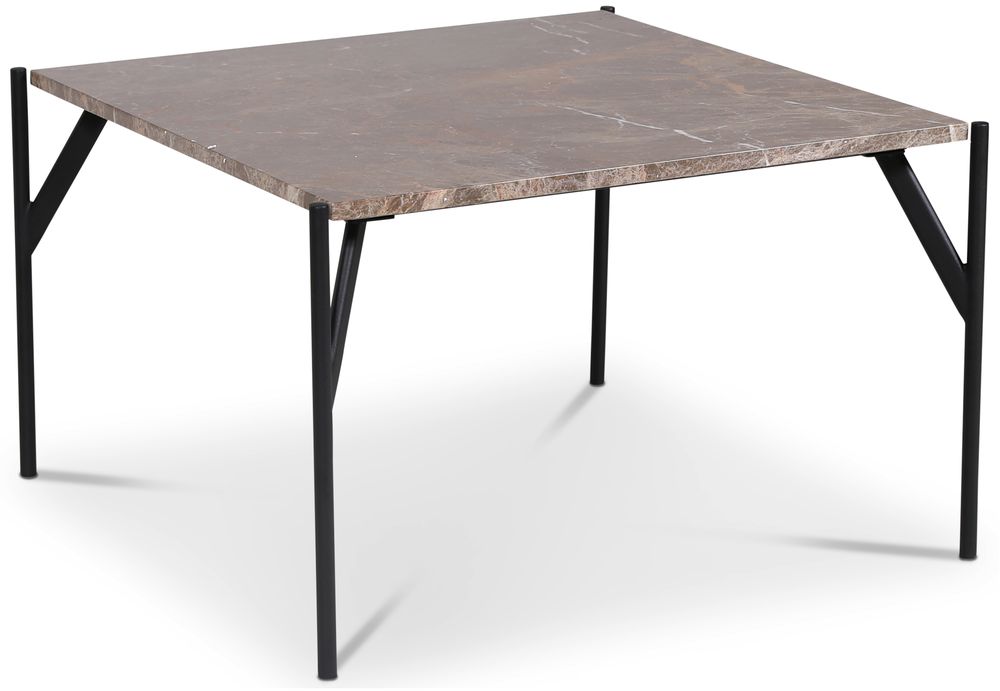 Accent stuebord 75 - Brun marmor / Svart Accent stuebord 75 - Brun marmor / Svart