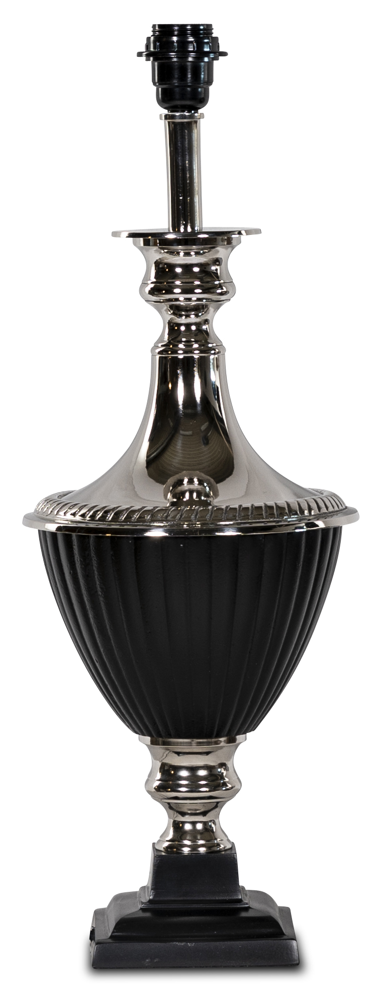 Lampefot Palace H50 - Svart/Krom Lampefot Palace H50 - Svart/Krom