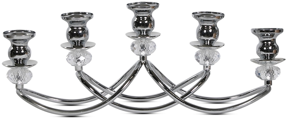 Lysestake Blinga for 5 stk lys - Krom / Diamant