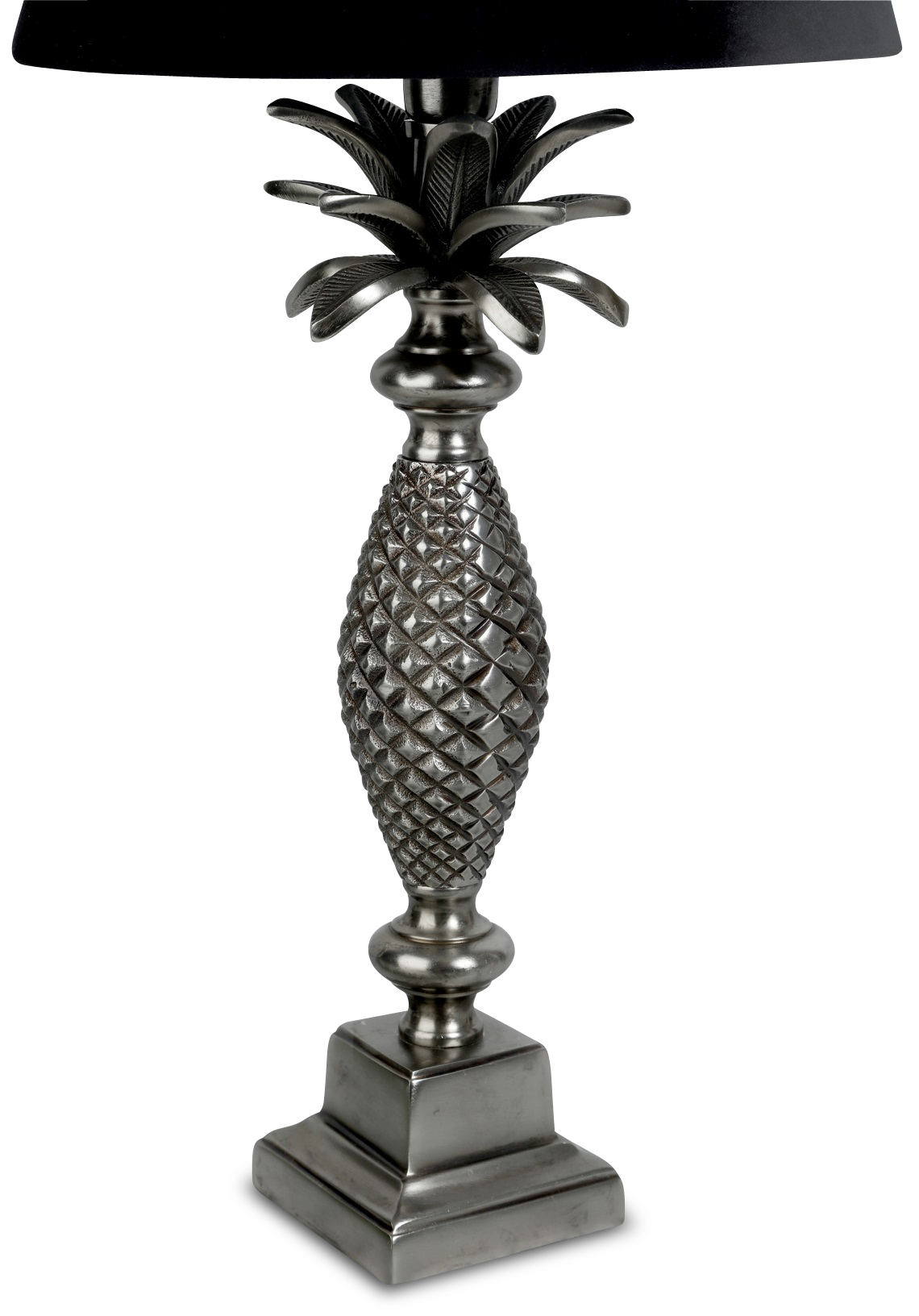 Ananas lampefot H38 cm - Antikk s�lv